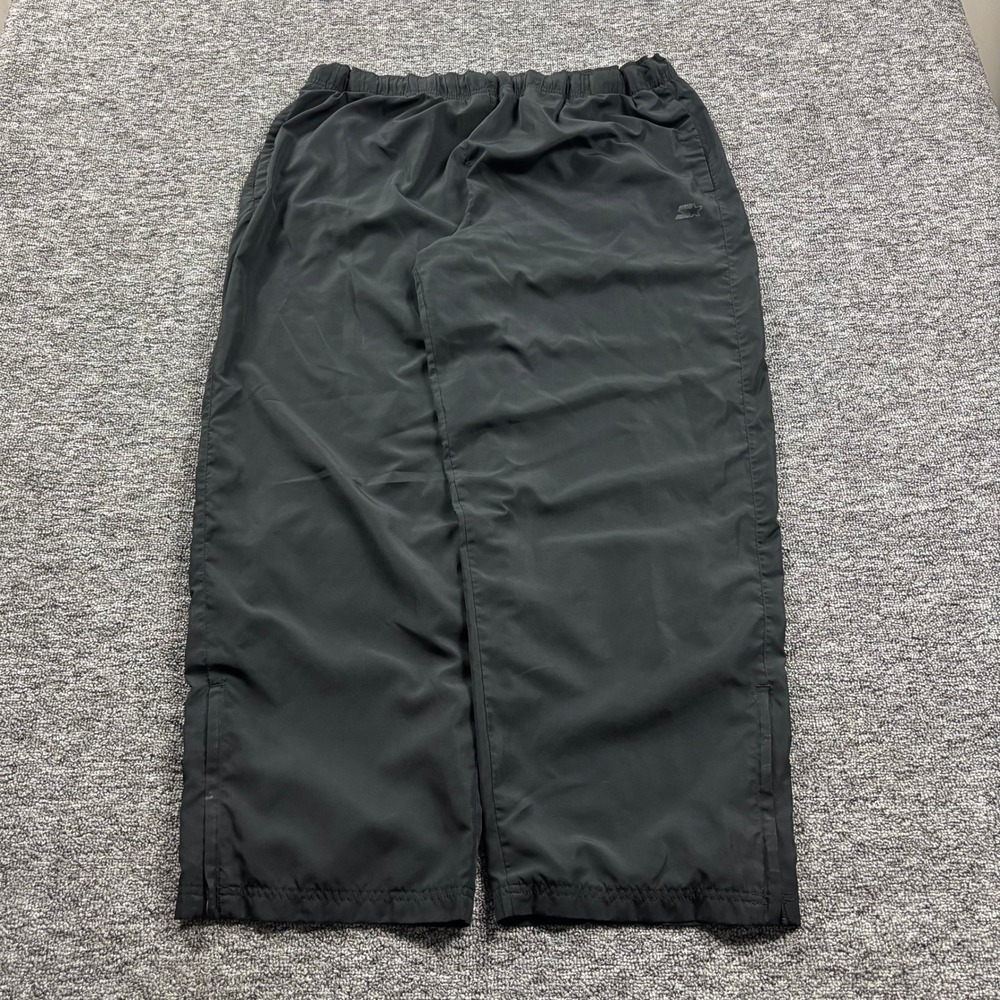 Vintage Y2K Baggy Starter Windbreaker Black Track Pants Size XL